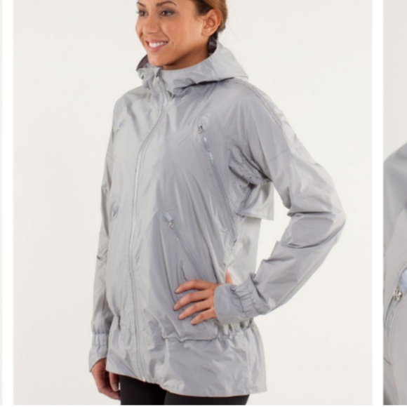 lululemon athletica Jackets & Blazers - Lululemon Gray Rain Coat Jacket  Make It Rain